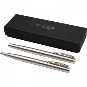 An image of Didimis Recycled Stainless Steel Ballpoint And Rollerball Pen Set