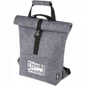 An image of Promotional Felta GRS Recycled Felt Roll-top Bike Bag 13L - Sample