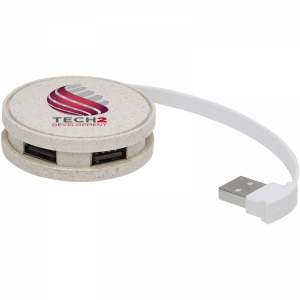 An image of Printed Kenzu Wheat Straw USB Hub - Sample