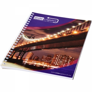 An image of Branded Desk-Mate A4 Spiral Notebook With Printed Back Cover