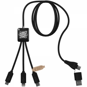 An image of SCX.design C45 5-in-1 RPET Charging Cable With Data Transfer - Sample