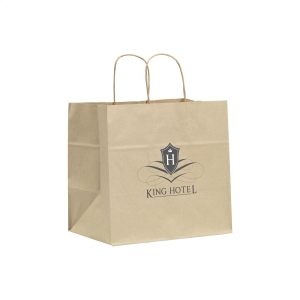 An image of Logo Leaf It Bag recycled grass paper (90 g/m) L - Sample