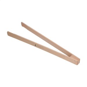 An image of Branded Pinza Beech Wood BBQ Tongs