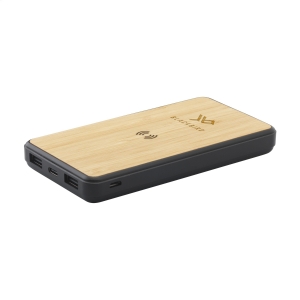 An image of Printed Boru Bamboo RCS Recycled ABS Powerbank Wireless Charger - Sample