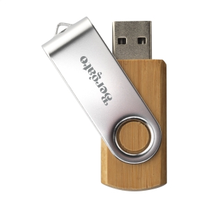 An image of Advertising USB Twist Bamboo 8GB - Sample