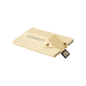An image of Printed CreditCard USB Bamboo 8GB - Sample