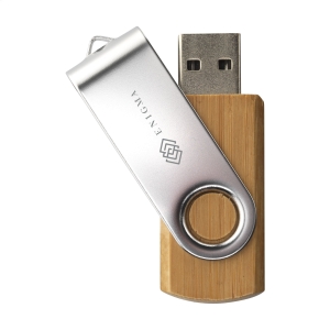 An image of Promotional USB Twist Bamboo from stock 16GB - Sample