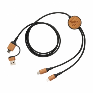 An image of Promotional Ohio RCS Certified Recycled Plastic 6-in-1 Cable - Sample