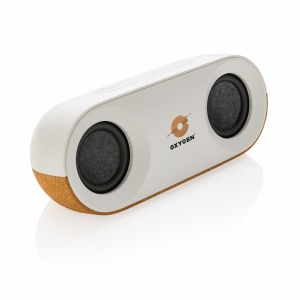 An image of Promotional Oregon RCS Recycled Plastic And Cork 10W Speaker - Sample