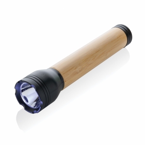 An image of Promotional Lucid 5W RCS Certified Recycled Plastic and Bamboo Torch