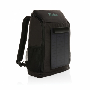 An image of Logo Pedro AWARE RPET Deluxe Backpack With 5W Solar Panel - Sample