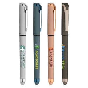 An image of Promotional Islander Softy Monochrome Metallic Stylus Gel Pen - Sample