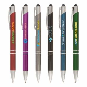 An image of Printed Crosby Shiny Pen w/Top Stylus - Sample