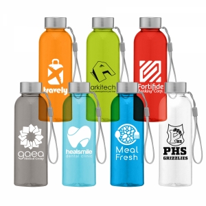 An image of Marketing Skye 500ml RPET Water Bottle with Wrist Strap