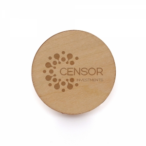 An image of Corporate Round Wooden Badge Medium