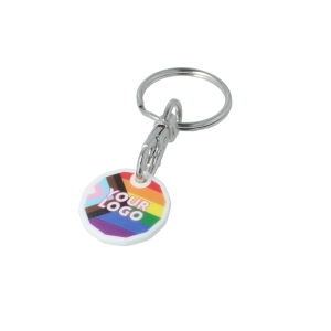 An image of Pride Trolley Coin Keyring