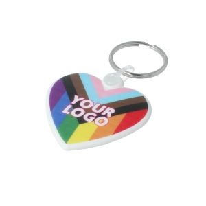 An image of Pride Heart Shaped Keyring