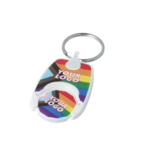 An image of Pride Pop Coin Trolley Keyring