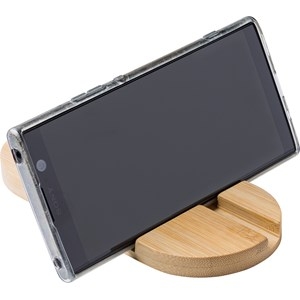 An image of Printed Bamboo Phone and Tablet Holder - Sample