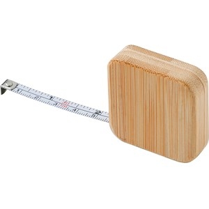 An image of Promotional Household Bamboo Tape Measure 1m