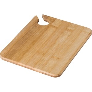 An image of Bamboo serving board with wine glass slot