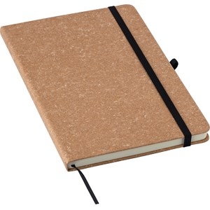 An image of Promotional Recycled leather notebook (A5) 200 lined pages