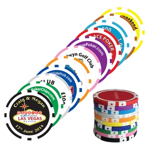 An image of Logo 8 Stripe Poker Chip Markers  - Sample