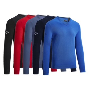 An image of Branded Callaway V-Neck Merino Sweater - Sample