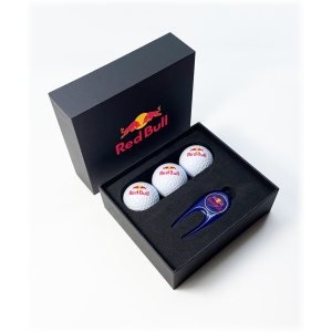 An image of Logo Contemporary 3 Ball Golf Mini Presentation Box  - Sample