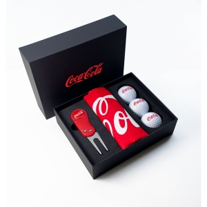 An image of Logo Flix Lite 3 Ball Golf Presentation Box - Sample