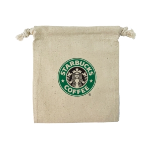 An image of Corporate Organic Cotton Drawstring Golf Bag - Sample