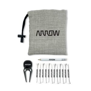 An image of Branded Quatro Valuable Pouch Golf Set - Sample