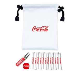 An image of Marketing Golf Basics Drawstring Golf Bag Set - Sample