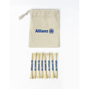 An image of Corporate Tee Mini Organic Cotton Drawstring Golf Bag - Sample