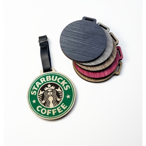 An image of Corporate Round Wooden Ply Golf Bag Tag  - Sample