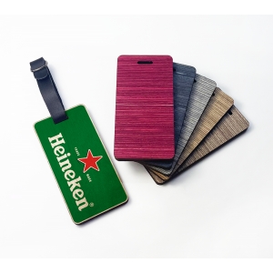 An image of Promotional Wooden Ply Luggage Tag - Design 2  - Sample