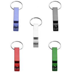 An image of Marketing Tao Recycled Aluminium Bottle / Can Opener Keyring