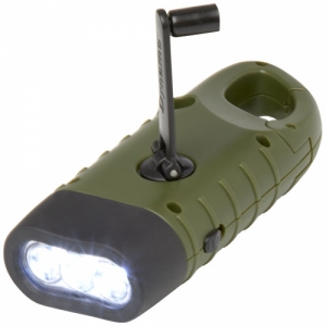 An image of Logo Helios Recycled Solar Dynamo Flashlight With Carabiner