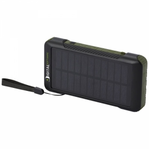 An image of Printed Soldy 10.000 MAh RCS Recycled Plastic Solar Dynamo Power Bank - Sample