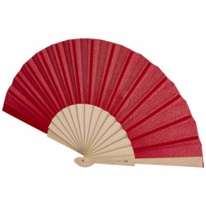 An image of Logo Manuela Wood and Polyester Hand Fan