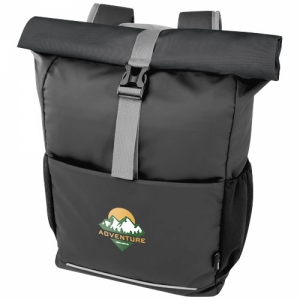 An image of Promotional Aqua 15 GRS Recycled Water Resistant Roll-top Bike Bag 20L - Sample