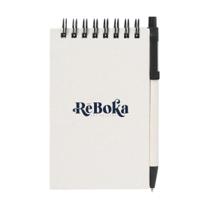 An image of Recycled Milk Carton Notebook and Pen A6