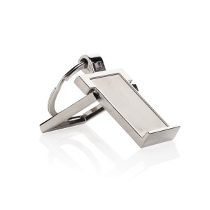 An image of RSC Recycled Zinc Alloy Phone Stand Keychain