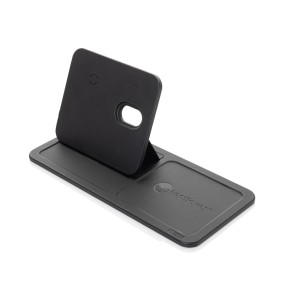 An image of Branded Swiss Peak 3 In 1 RCS Recycled PU Wireless Charger Desk Tray