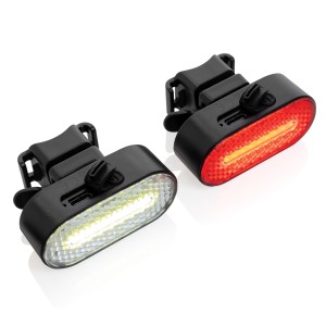 An image of Lumino RCS Recycled Plastic USB Re-chargeable Bike Light Set