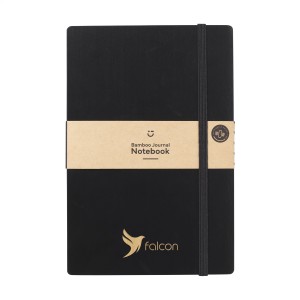 An image of Bamboo Journal Naked Spine Paper Notebook Black A5