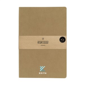 An image of Paper Notebook GRS Washable Kraft Cover A5