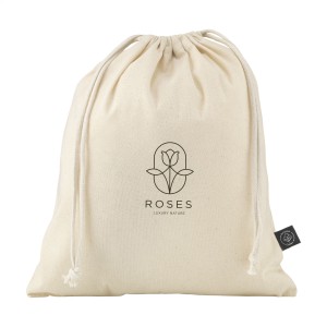 An image of Promotional Gift Pouch Natural GRS Recycled Cotton (150 g/m2) M