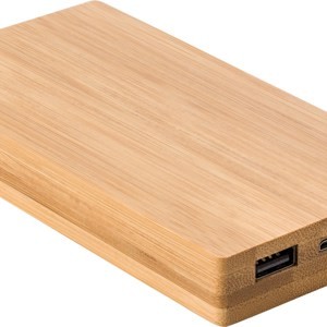 An image of Branded Bamboo Power Bank 6000mAh