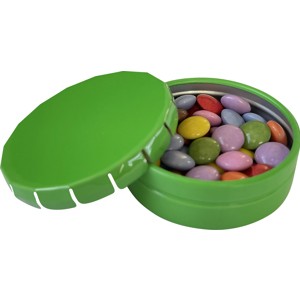 An image of Round Click Tin With Chocos